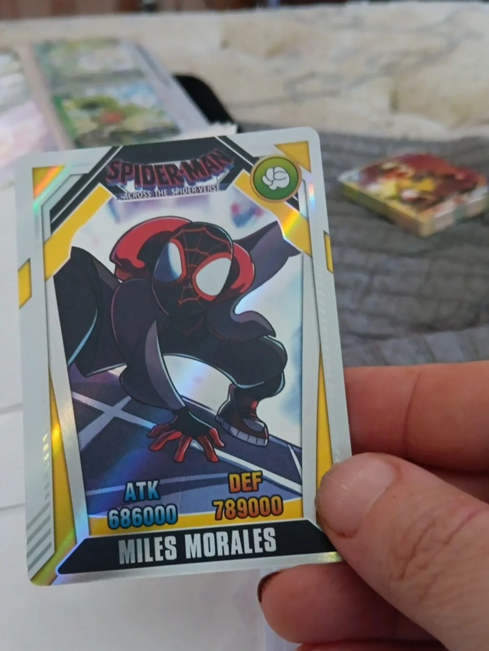 Marvel Miles Morales Trading Card - Black, Red, Yellow